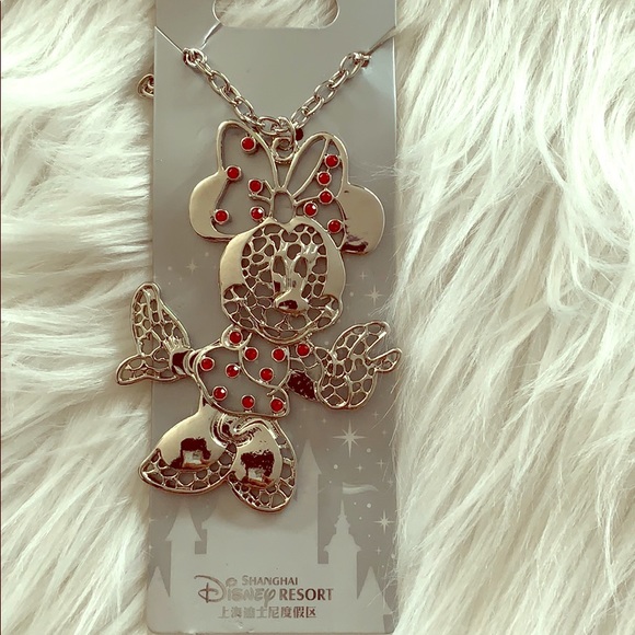 Shanghai Disney Exclusive Minnie Necklace Rare - Picture 2 of 5